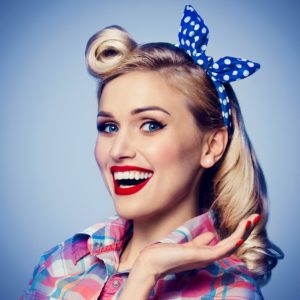 young woman dressed in pin-up style
